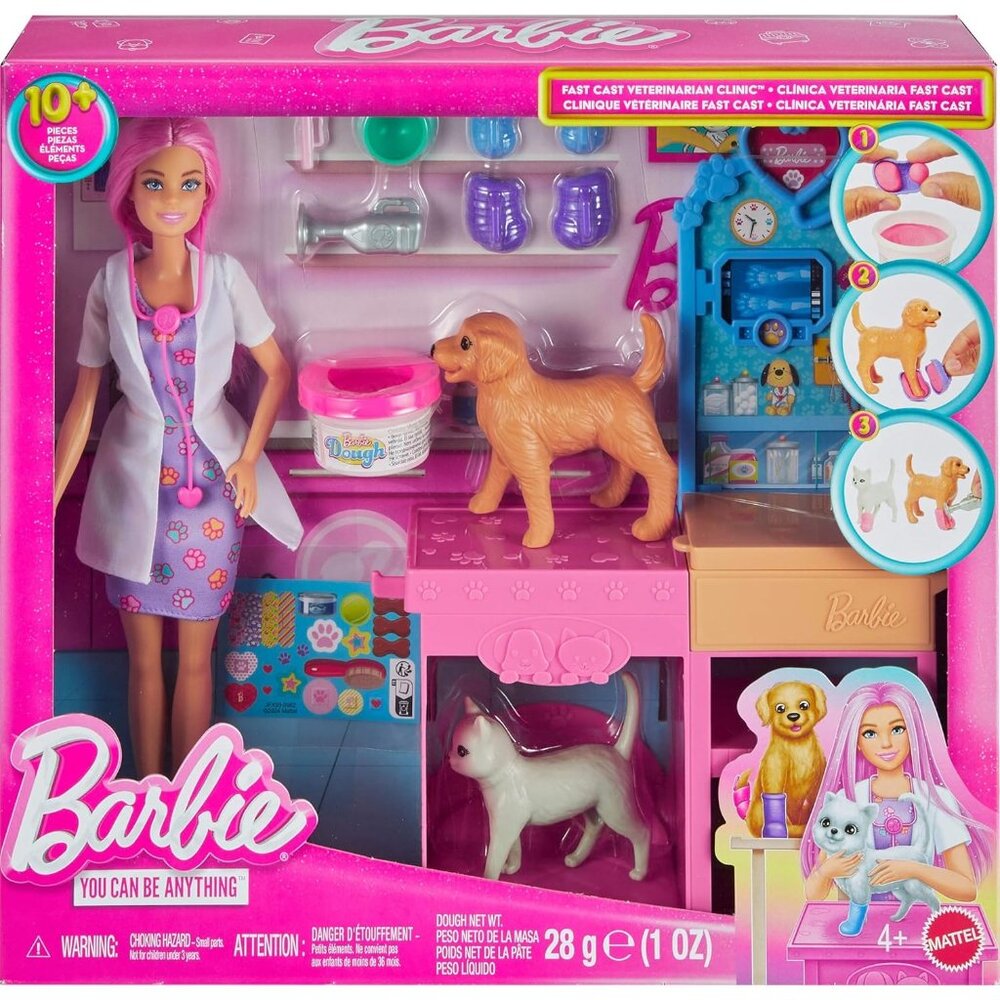 Barbie Fast Cast Animal Clinic Fashion Doll Playset w Pink Colored Hair, Clinic - Picture 6 of 6